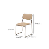 Contemporary Metal Frame Black Leather Task Office Chair Image - 17