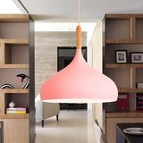 Contemporary Metal Teardrop-Shaped Pendant Light Image - 14