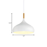 Contemporary Metal Teardrop-Shaped Pendant Light Image - 23