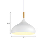 Contemporary Metal Teardrop-Shaped Pendant Light Image - 25