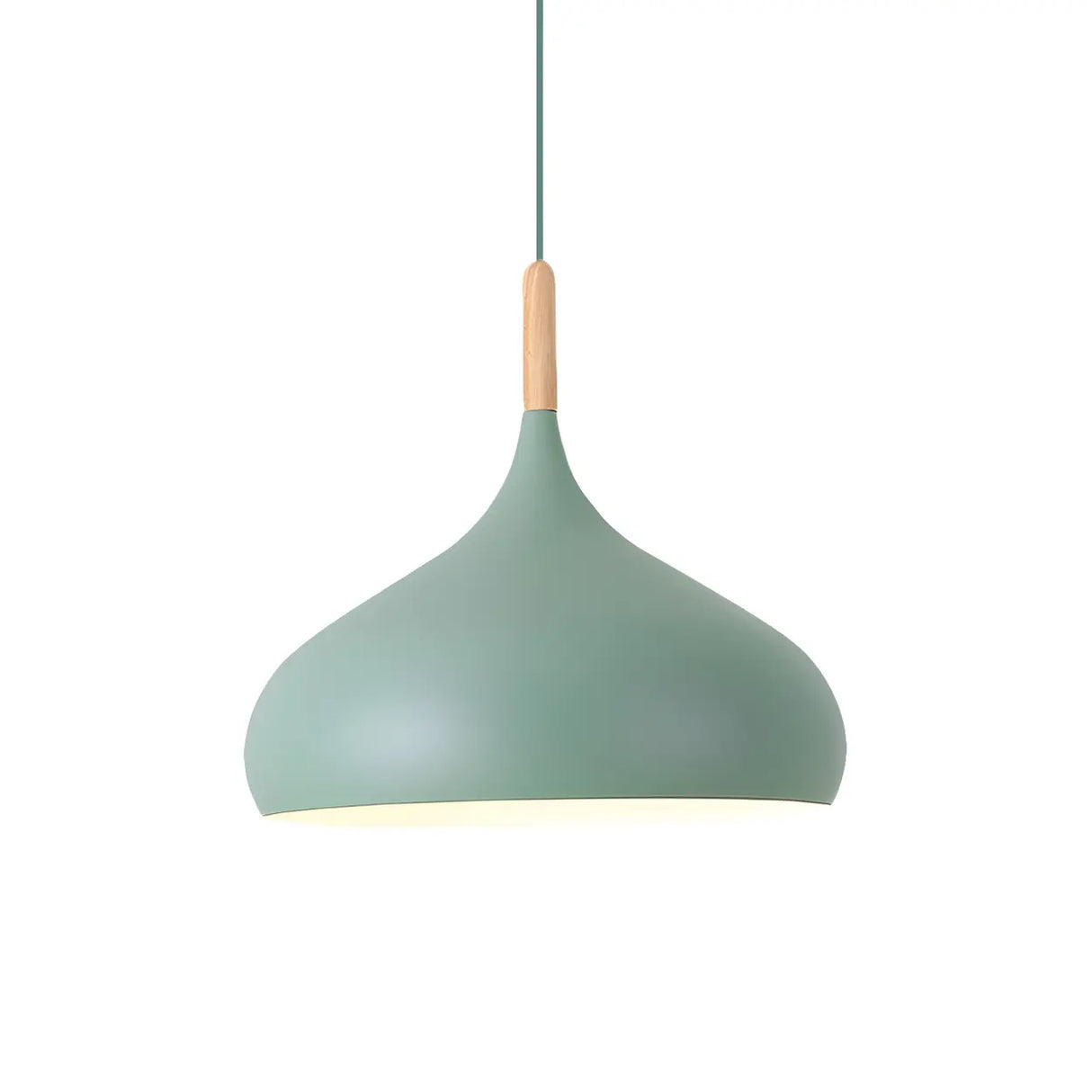 Contemporary Metal Teardrop-Shaped Pendant Light Image - 9