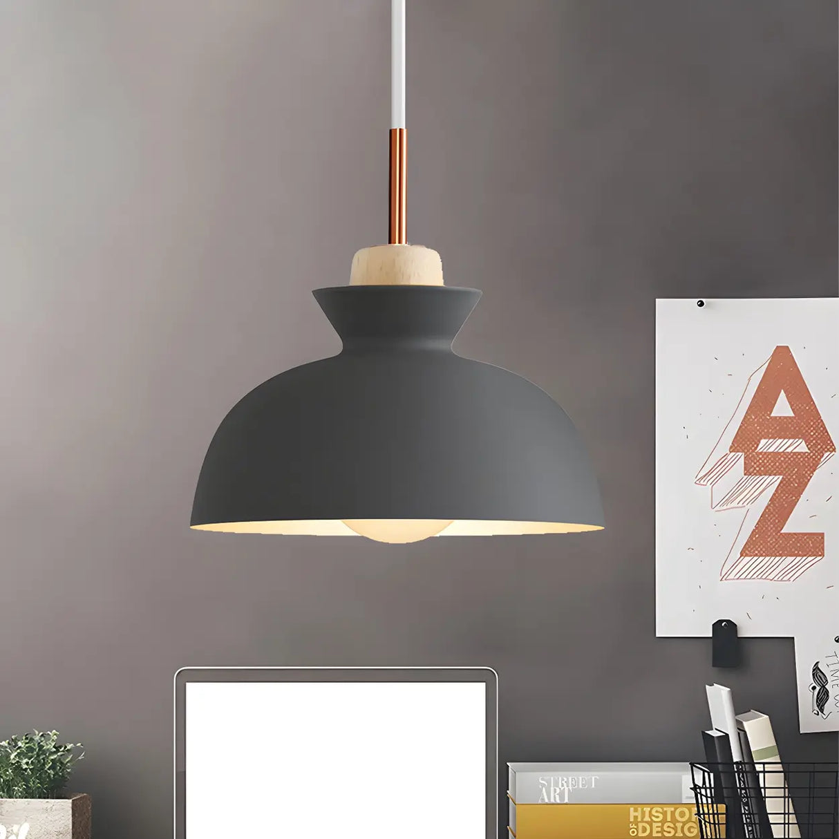 Contemporary Mini Cone Dome Metal Pendant Light Image - 14