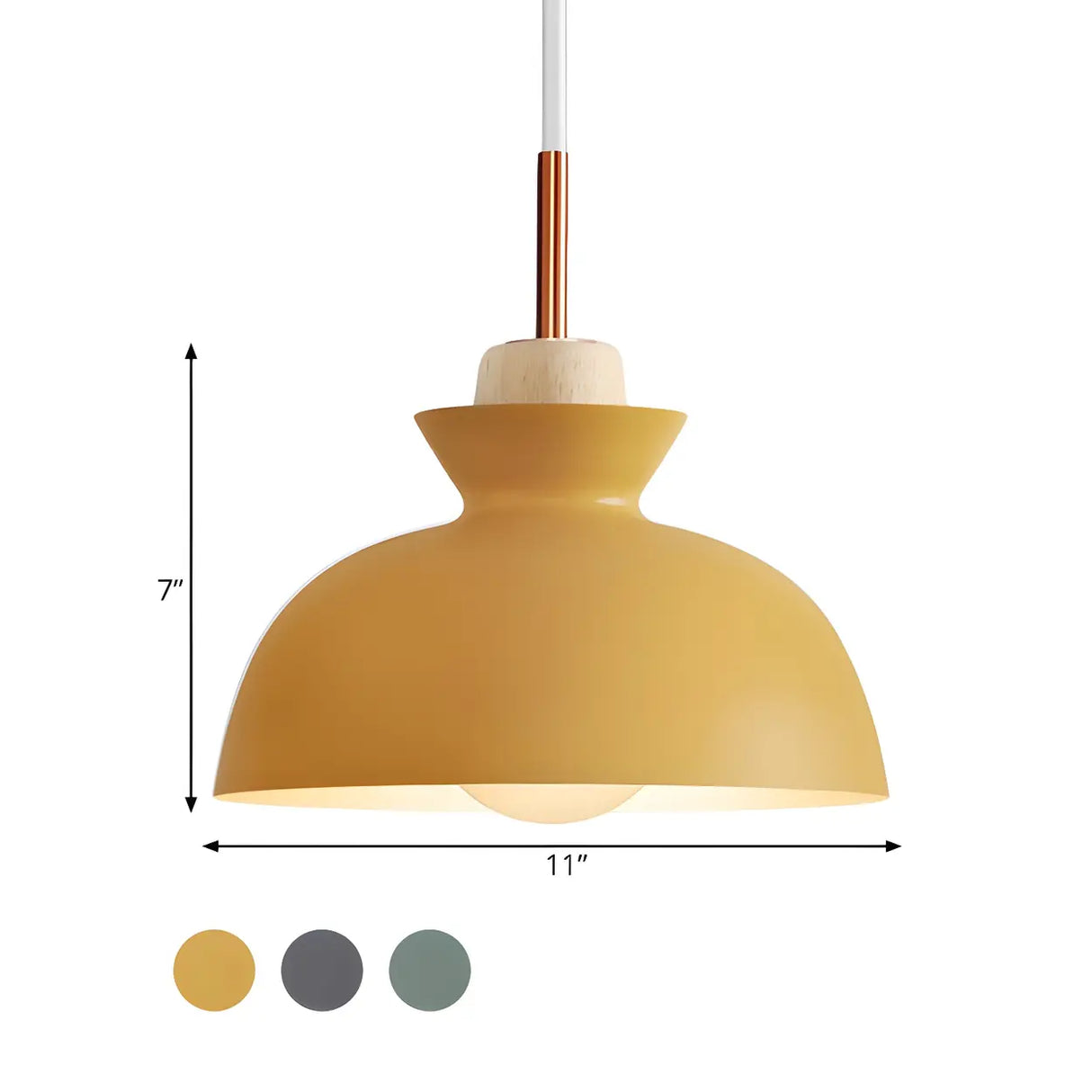 Contemporary Mini Cone Dome Metal Pendant Light 