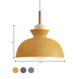 Contemporary Mini Cone Dome Metal Pendant Light #size