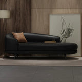 Contemporary Off White-Orange Leather Left-Arm Chaise Image - 10