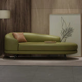 Contemporary Off White-Orange Leather Left-Arm Chaise Image - 13
