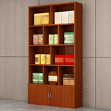 Contemporary Open Walnut Standard Storage Wine Cabinet Image - 19