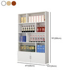 Contemporary Open Walnut Standard Storage Wine Cabinet Image - 28