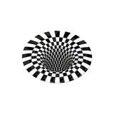 Contemporary Optical Illusion Round Cotton Area Rug Image - 5