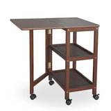 Contemporary Oval Wood Dining Table Brown Drop Leaf Image - 14