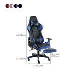 Contemporary Racing Swivel PU Leather Gaming Office Chair #size