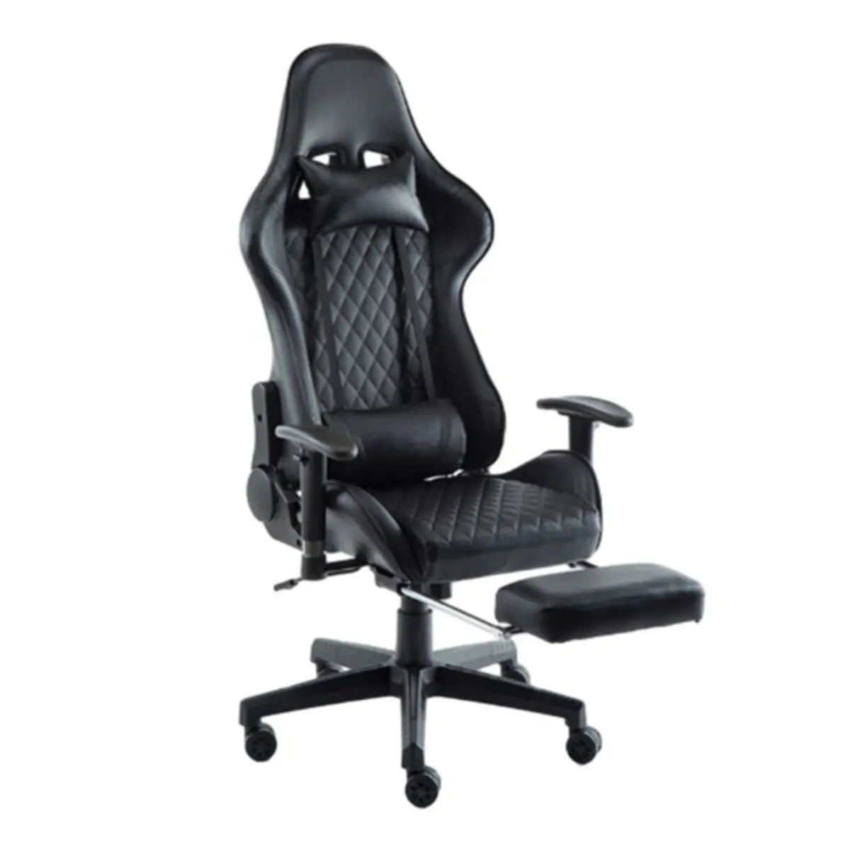 Contemporary Racing Swivel PU Leather Gaming Office Chair Image - 2