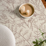 Contemporary Rectangle Leaf Fabric Apricot Area Rug Image - 5