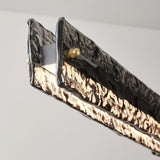 Contemporary Rectangle Textured Island Hanging Light Image - 11