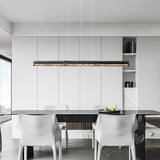Contemporary Rectangle Textured Island Hanging Light Image - 2