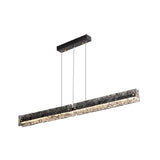 Contemporary Rectangle Textured Island Hanging Light Image - 5