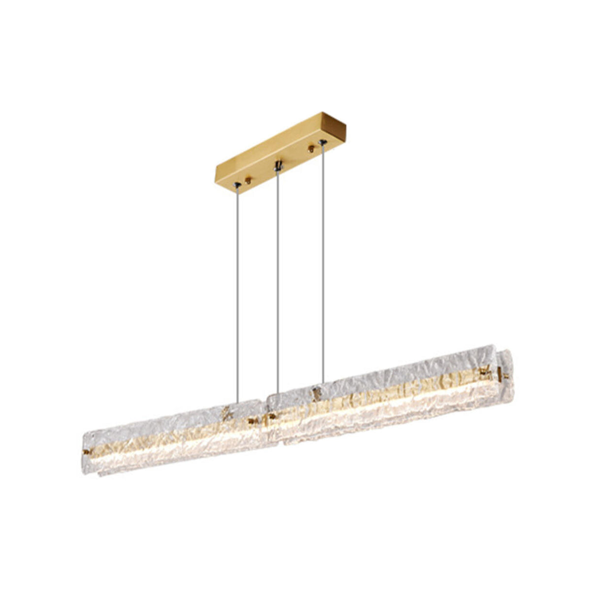 Contemporary Rectangle Textured Island Hanging Light Image - 6