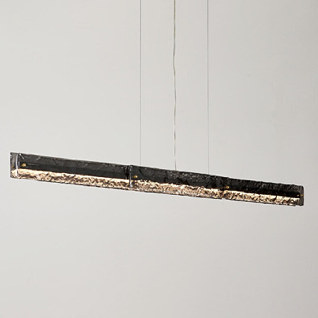 Contemporary Rectangle Textured Island Hanging Light Image - 7