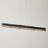Contemporary Rectangle Textured Island Hanging Light Image - 7