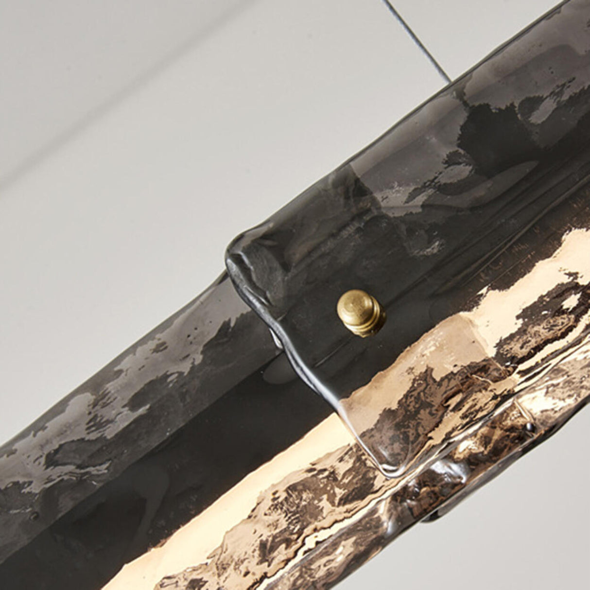 Contemporary Rectangle Textured Island Hanging Light Image - 9