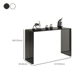 Contemporary Rectangular Black Glass Console Table Image - 18