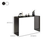 Contemporary Rectangular Black Glass Console Table Image - 19