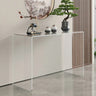 Contemporary Rectangular Black Glass Console Table Image - 2