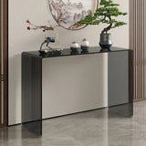 Contemporary Rectangular Black Glass Console Table Image - 3