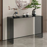 Contemporary Rectangular Black Glass Console Table Image - 3