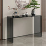 Contemporary Rectangular Black Glass Console Table Image - 3