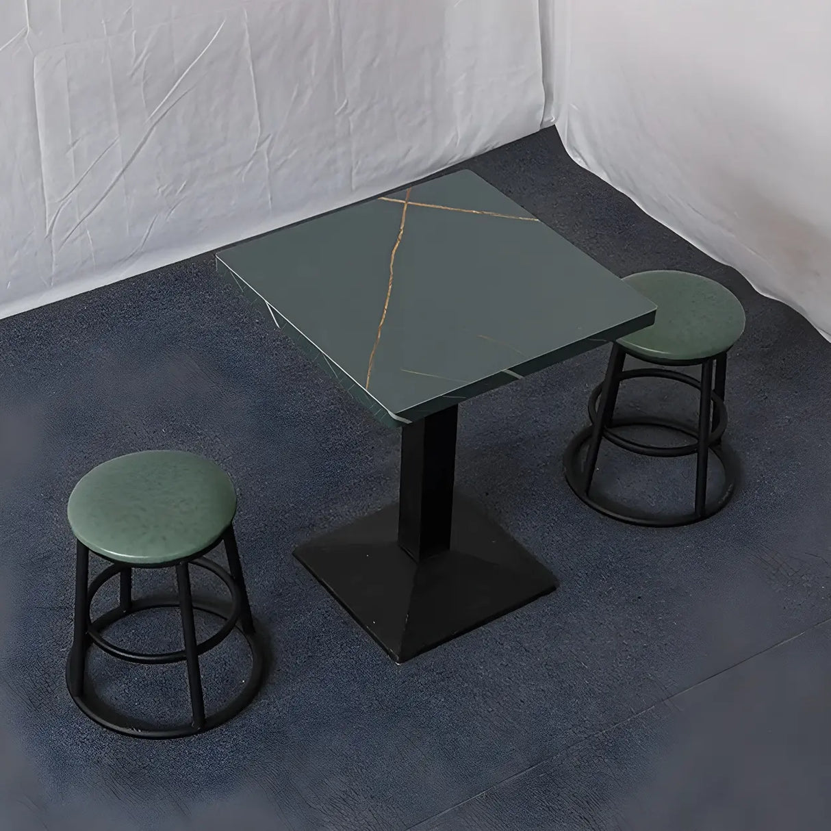 Contemporary Rectangular Black Wood Dining Table Image - 5