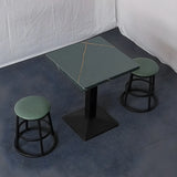 Contemporary Rectangular Black Wood Dining Table Image - 5