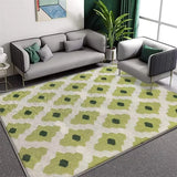 Contemporary Rectangular Fabric Gray Striped Area Rug Image - 17