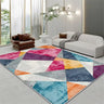 Contemporary Rectangular Fabric Gray Striped Area Rug Image - 19