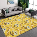 Contemporary Rectangular Fabric Gray Striped Area Rug Image - 6