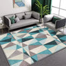 Contemporary Rectangular Fabric Gray Striped Area Rug Image - 7
