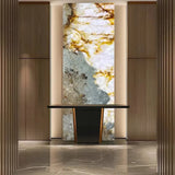 Contemporary Rectangular Wood Black Entry Console Table Image - 1