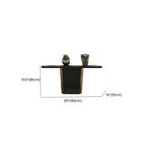 Contemporary Rectangular Wood Black Entry Console Table Image - 10
