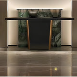 Contemporary Rectangular Wood Black Entry Console Table Image - 3