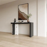 Contemporary Rectangular Wood Black Entryway Console Table Image - 4