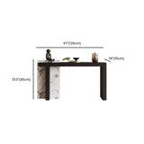 Contemporary Rectangular Wood Black Entryway Console Table Image - 8