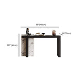 Contemporary Rectangular Wood Black Entryway Console Table Image - 9