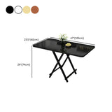 Contemporary Rectangular Wood Folding Black Dining Table Image - 17