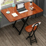 Contemporary Rectangular Wood Folding Black Dining Table Image - 4
