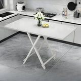 Contemporary Rectangular Wood Folding Black Dining Table Image - 7