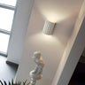 Contemporary Ribbed Cylinder Metal Wall Sconce Light Image - 4