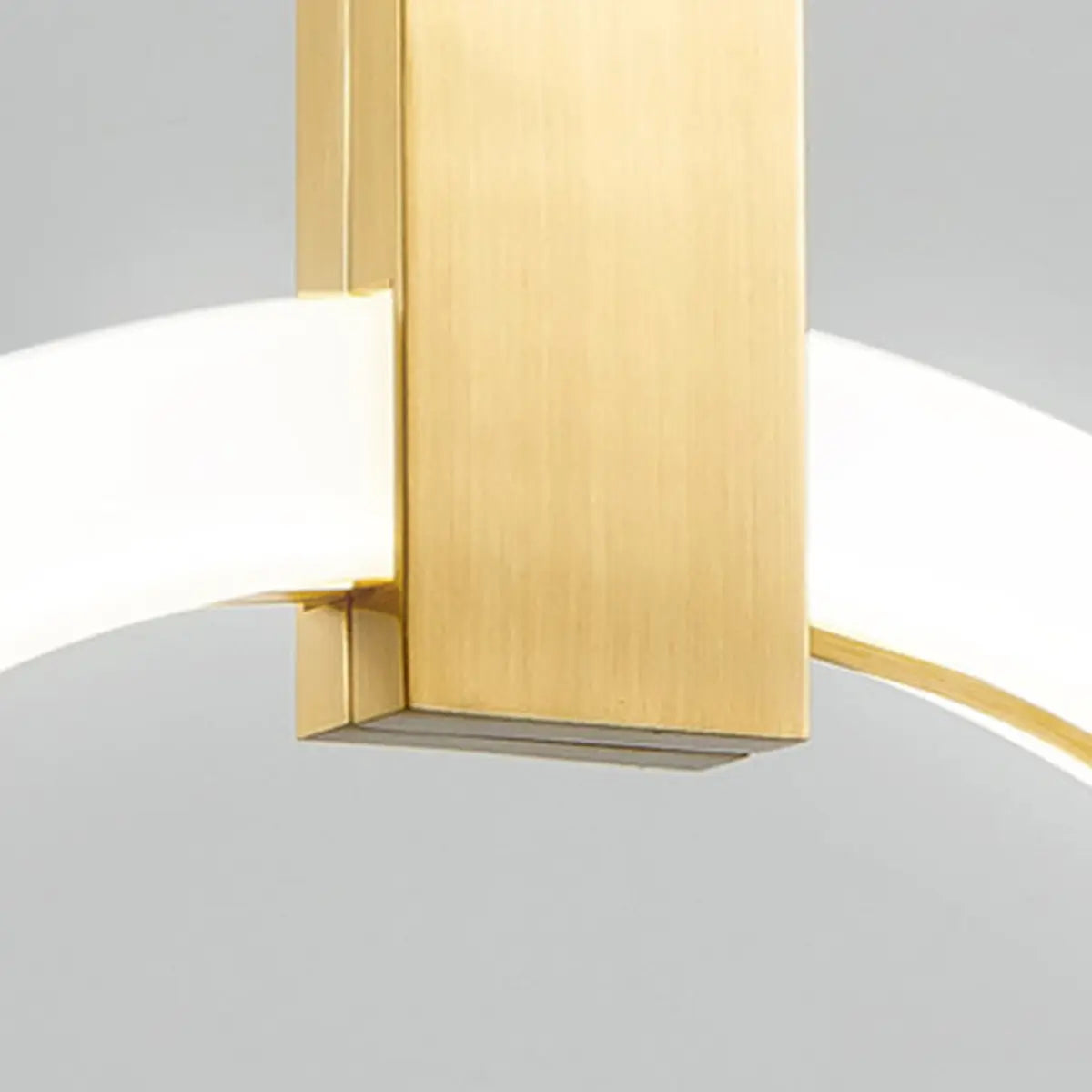 Modern Stairwell Gold Acrylic Ring LED Pendant Light Image - 21