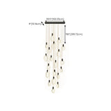 Modern Stairwell Gold Acrylic Ring LED Pendant Light Image - 32