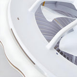 Contemporary Round Bladeless LED Ceiling Fan with Light Image - 13