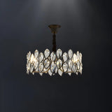 Contemporary Round Crystal Living Room Black Chandelier Image - 5